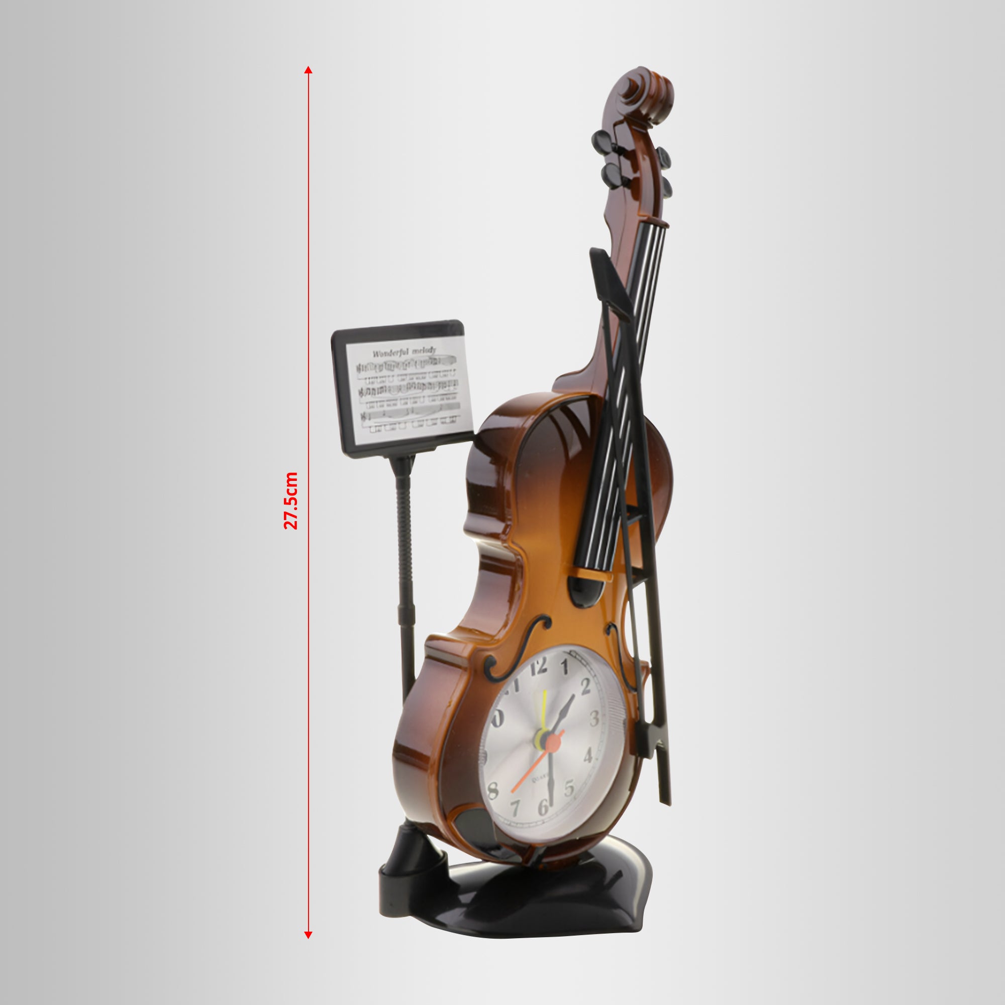 Violin Design Alarm Clock-Creative Bedside Clock for Music Lovers~5224-4