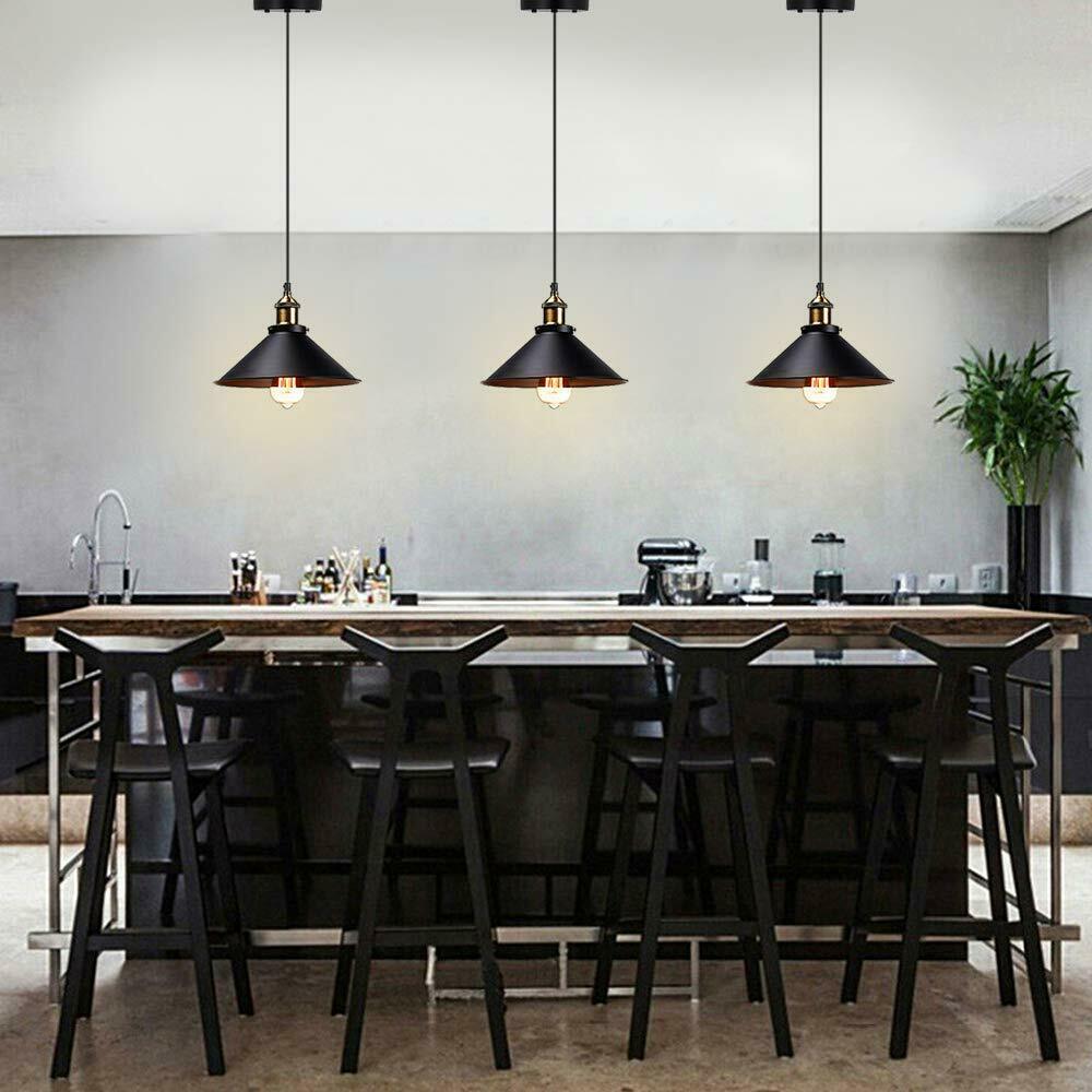 LEDSone industrial Vintage Retro Black Metal Cone Pendant Lighting ~2819-3