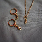 Dainty yellow gold vermeil earrings-2