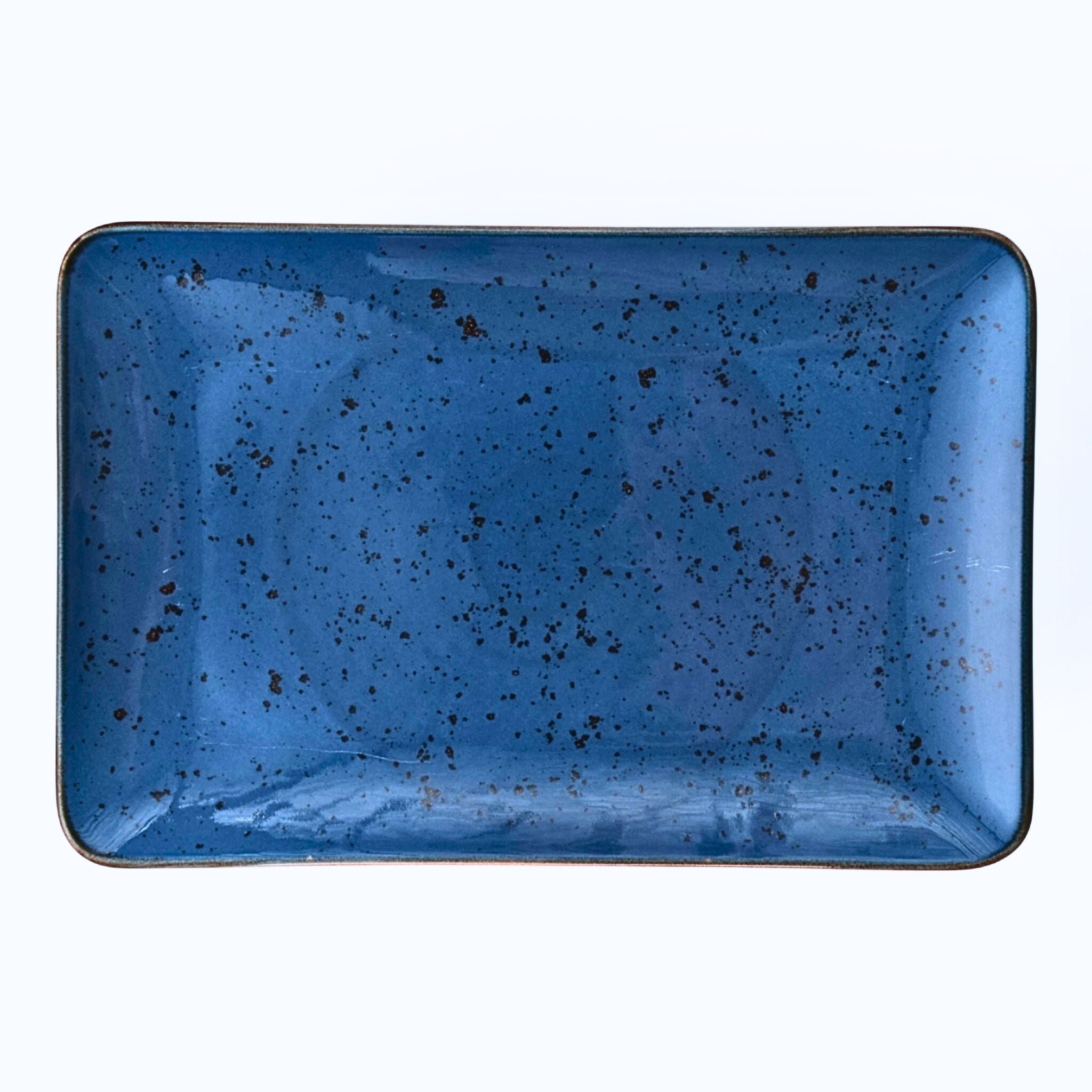 Porcelain Serving Plate – Fairlie, Blue – 30x20cm-0
