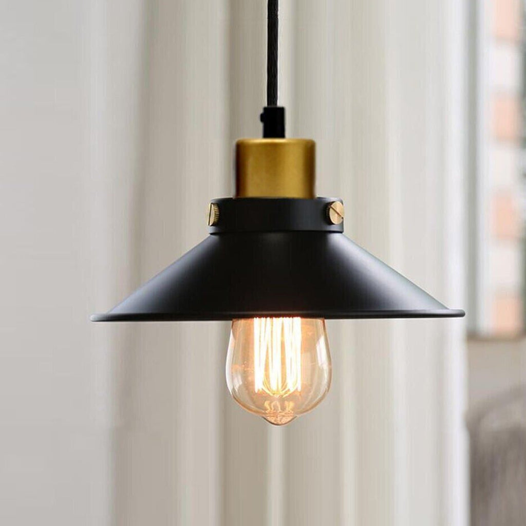 LEDSone industrial Vintage Retro Black Metal Cone Pendant Lighting ~2819-0