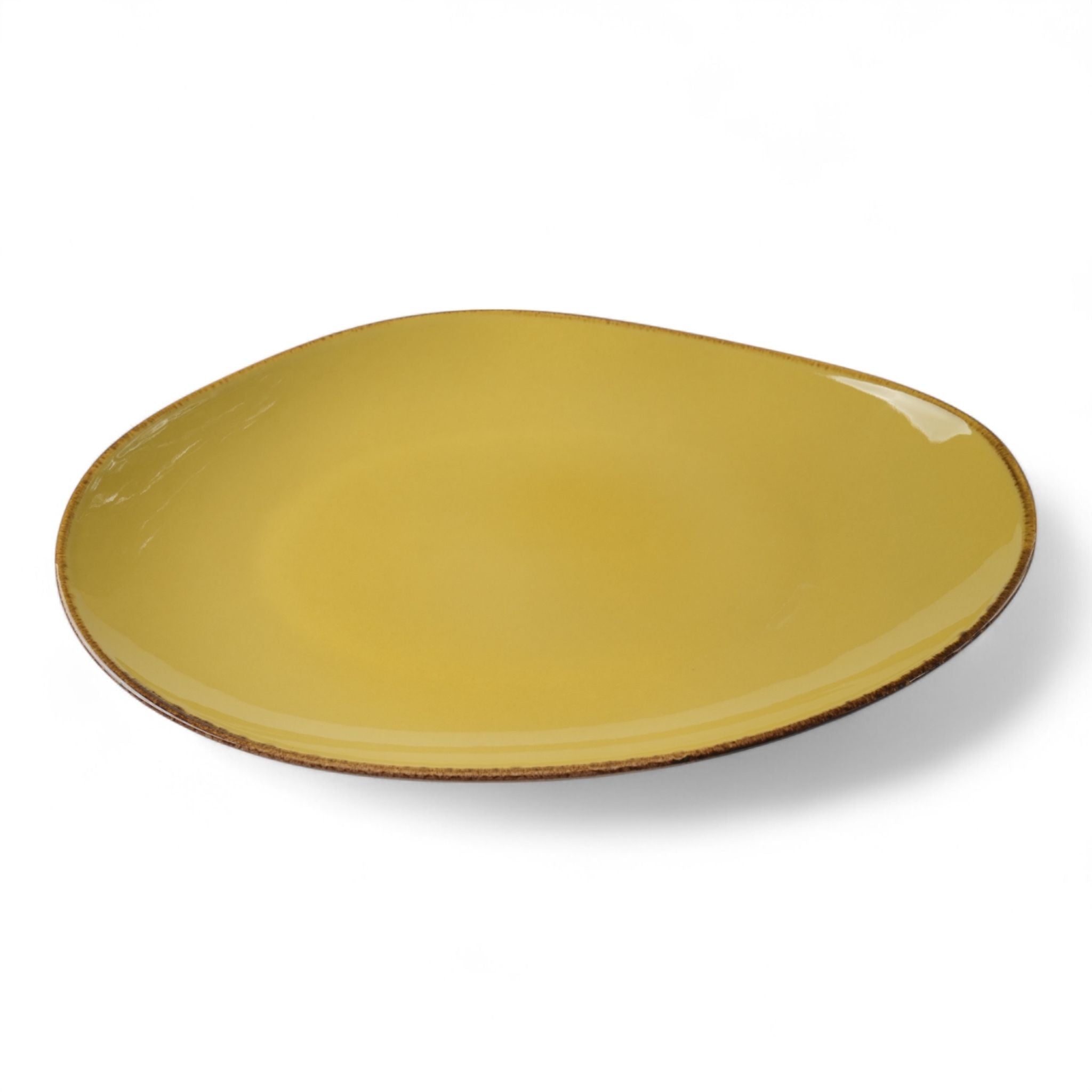 Porcelain Serving Platter - Lindis Series, Saffron Yellow - 35x25cm-1