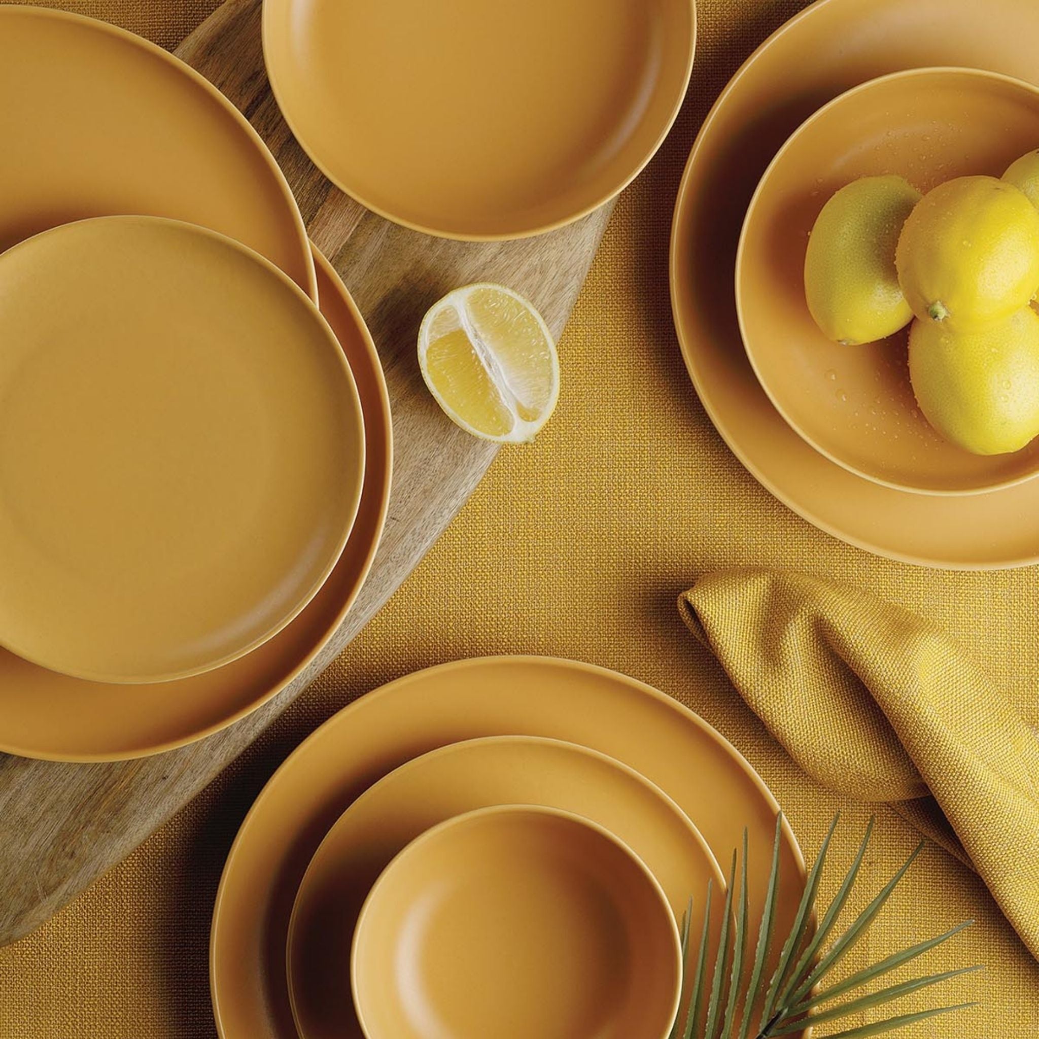 Porcelain Dinner Plate - Sanday Series, Yellow - 27cm Diameter-2