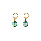 Green Apple Fruit Huggie Earrings | by Ifemi Jewels-0