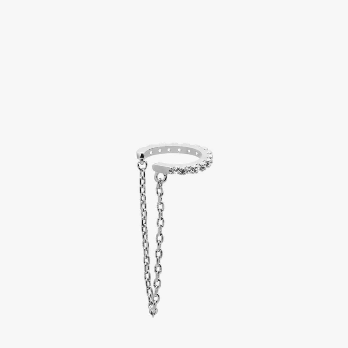 Sparkle Chain Drop Ear Cuff-4