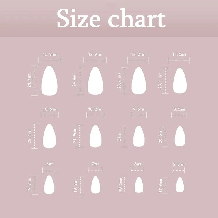 Glossy Long Pointed Press On Nails Set