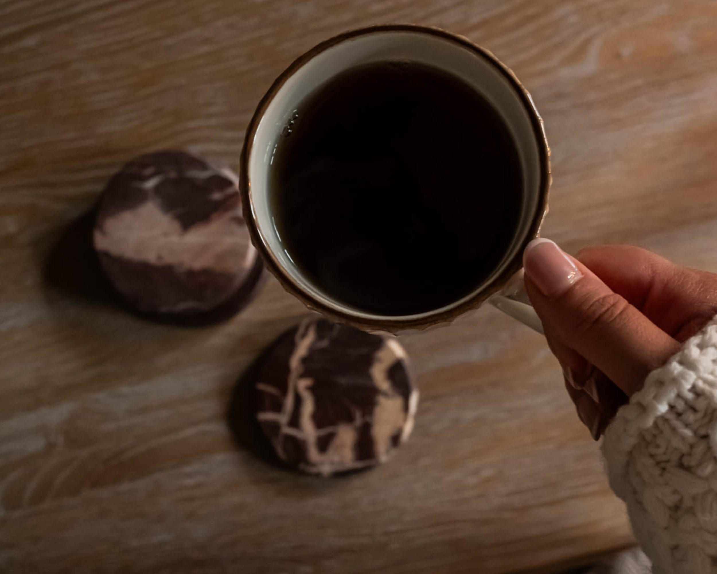 Eloise Rosso Levanto Polished Marble Coasters-4