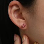 Colourful saturn earrings-3