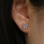 Moonstone butterfly stud earrings-1