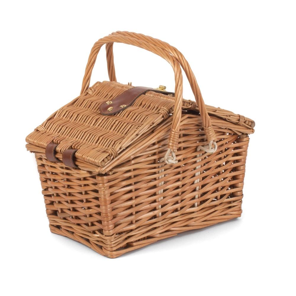 Light Steamed Swing Handle Hamper Picnic Basket-0