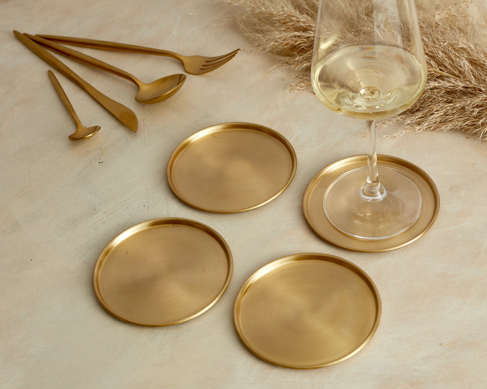 Indira Brass Coasters