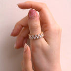 Chunky Heart Sparkle Adjustable Ring-2