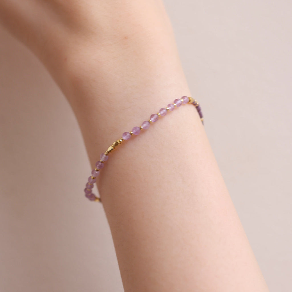 Amethyst beaded bracelet-1