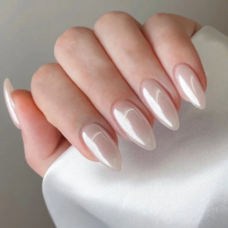 Medium-Length Acrylic Almond Press On Nails