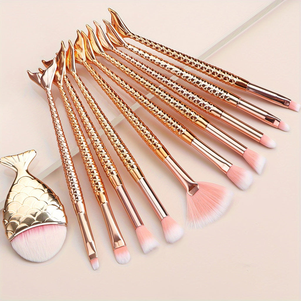 Mermaid 11-Piece Makeup Brush Set