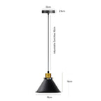 LEDSone industrial Vintage Retro Black Metal Cone Pendant Lighting ~2819-2
