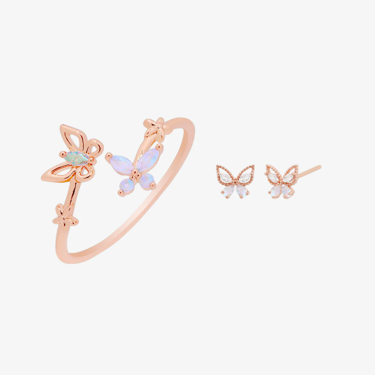 Moonstone Set In Rose Gold-0