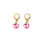 Pink Apples Huggie Earrings | by Ifemi Jewels-4