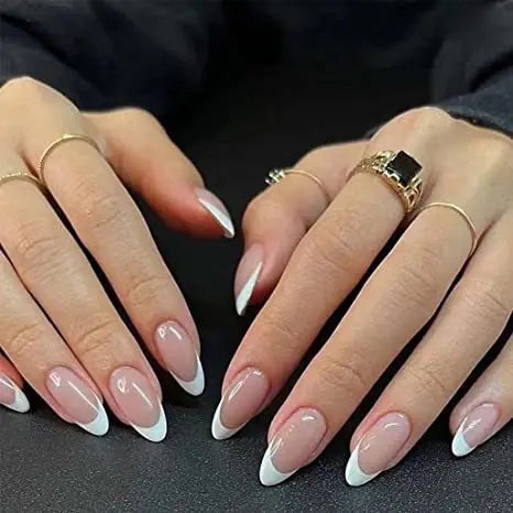 Medium-Length Acrylic Almond Press On Nails