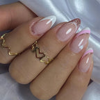 Medium-Length Acrylic Almond Press On Nails