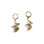 Triple Mini Shell Drop Huggie Earrings | by Ifemi Jewels-0