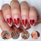 Medium-Length Acrylic Almond Press On Nails