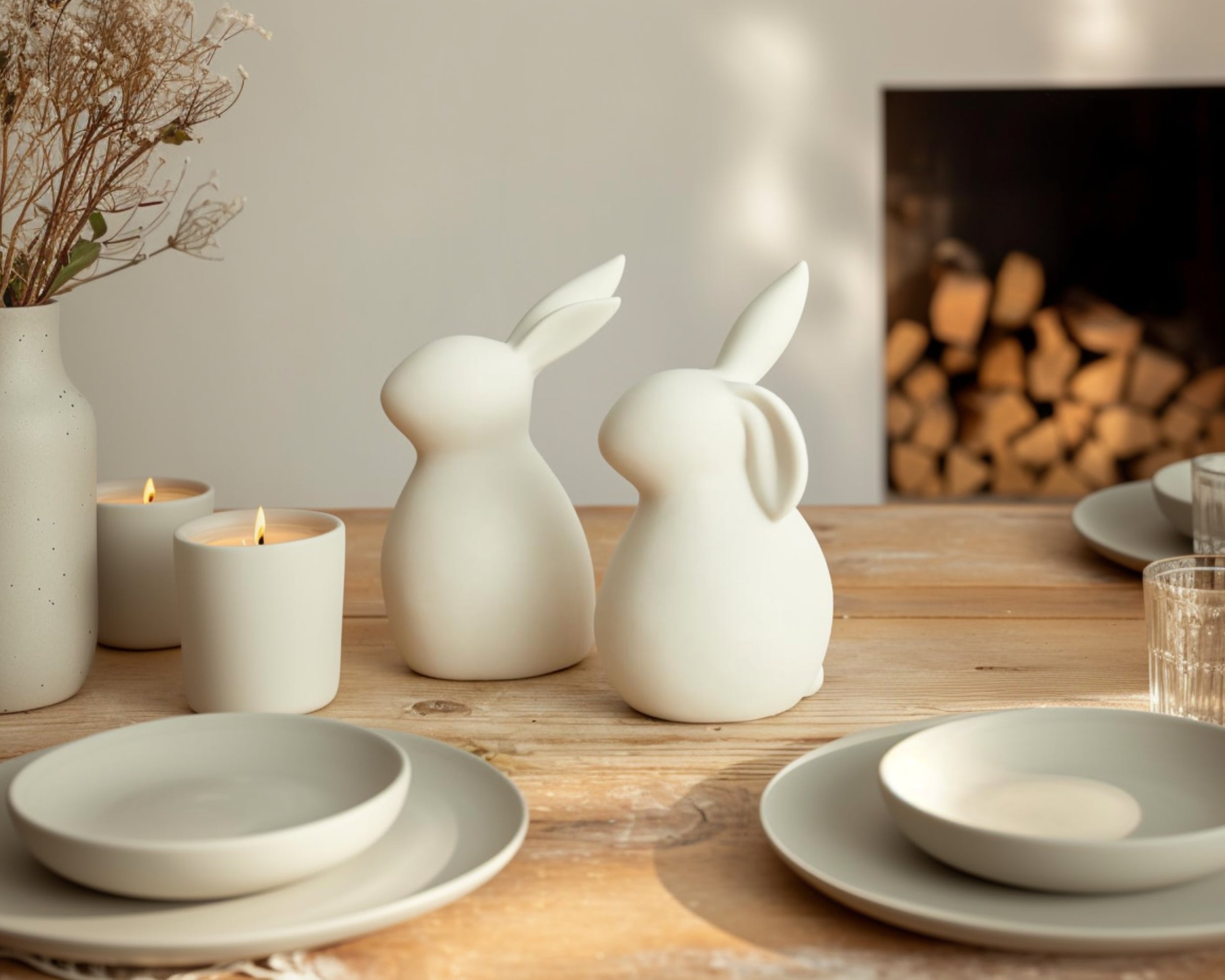 Arley Easter White Bunnies Set-2