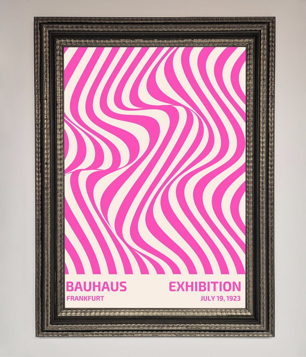 Bauhaus Pink Expedition Framed Wall Art