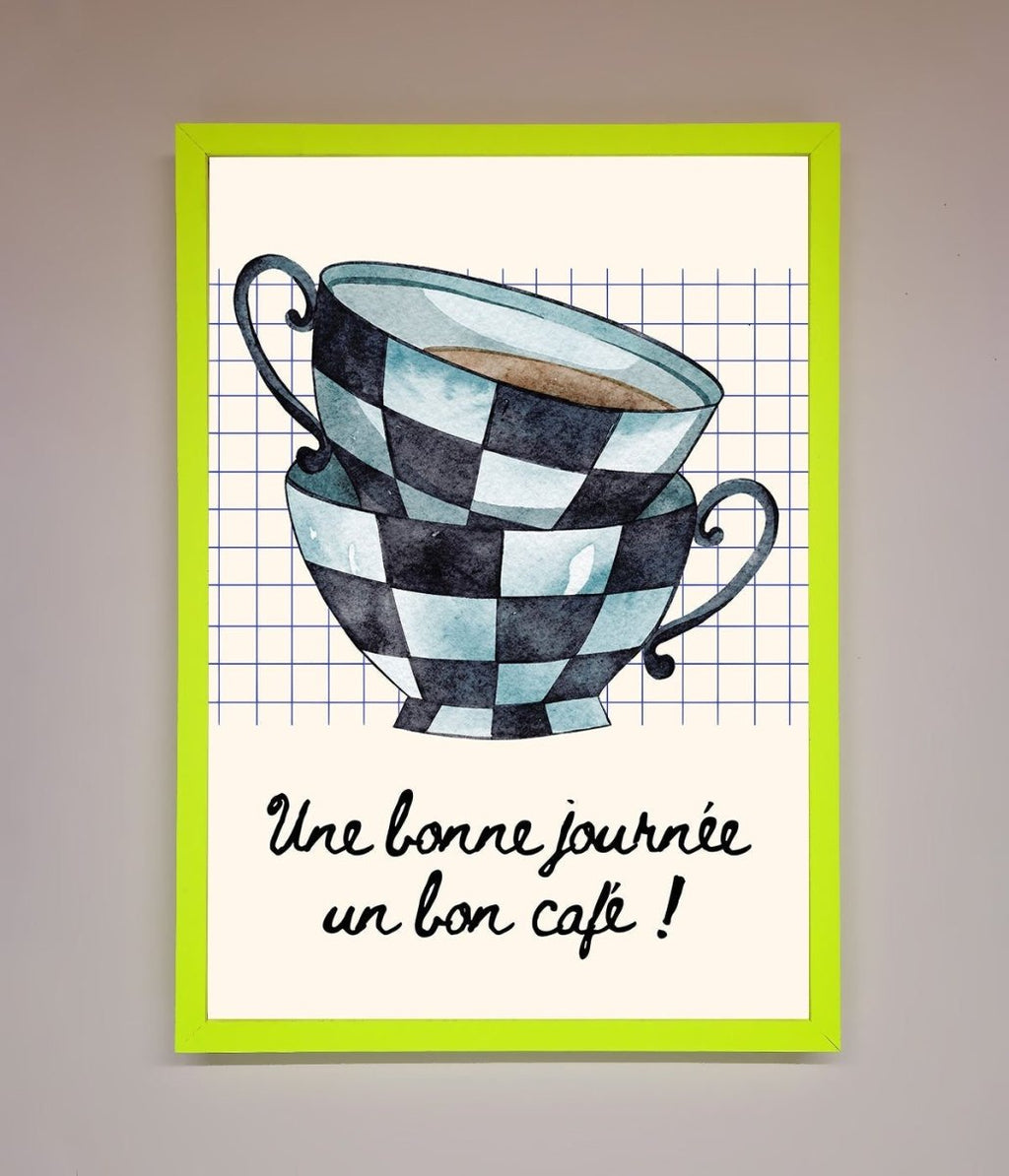 Blue Teacup Stack Framed Wall Art