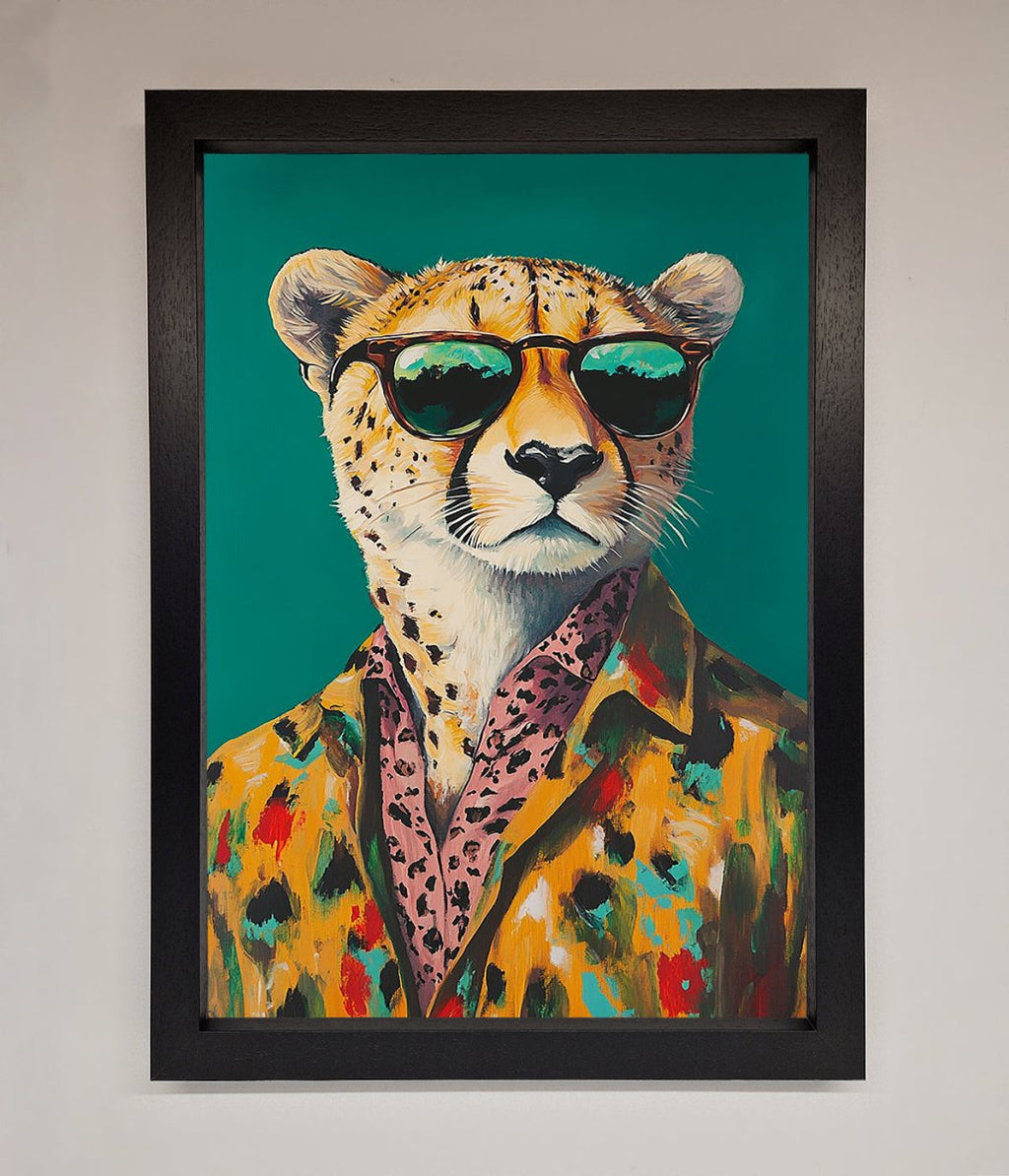 Cheetah With Sunglasses Framed Print