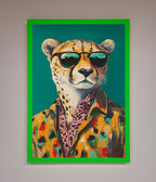 Cheetah With Sunglasses Framed Print
