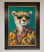 Cheetah With Sunglasses Framed Print