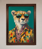 Cheetah With Sunglasses Framed Print
