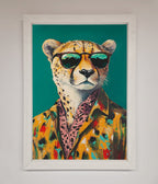 Cheetah With Sunglasses Framed Print