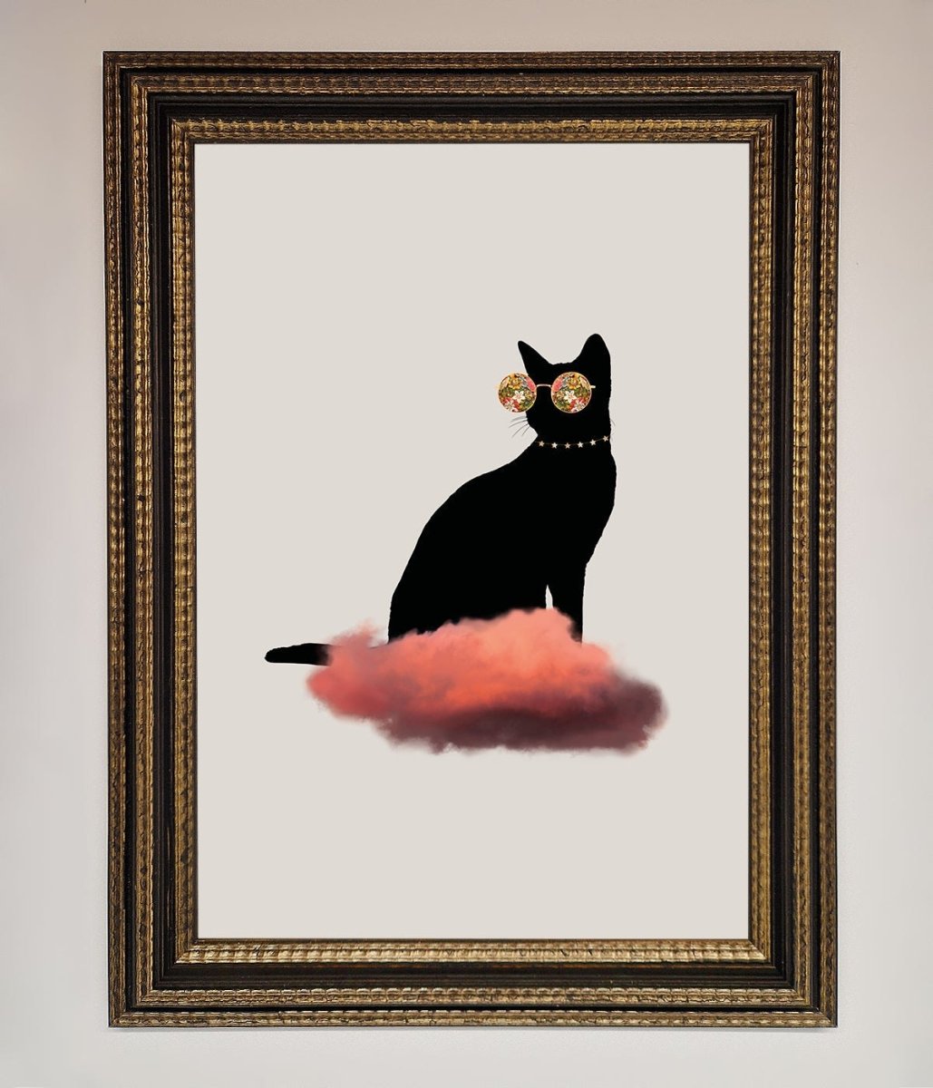 Cloud Cat Framed Poster
