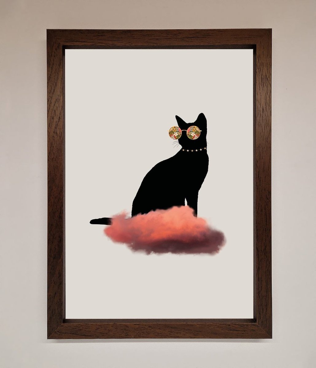 Cloud Cat Framed Poster