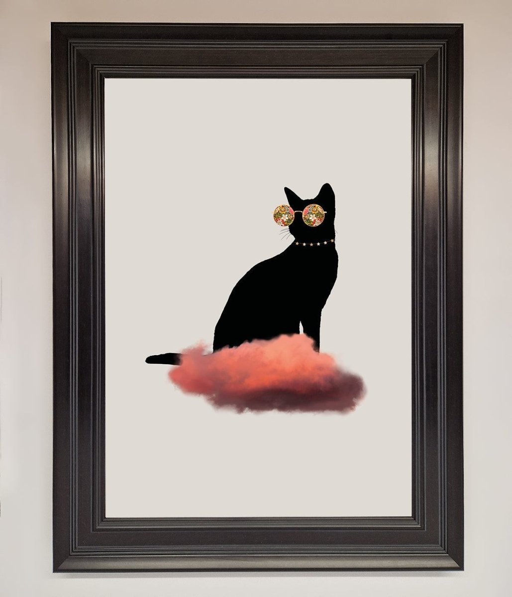 Cloud Cat Framed Poster