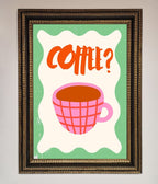 Coffee Pink Mug Framed Wall Art