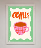 Coffee Pink Mug Framed Wall Art