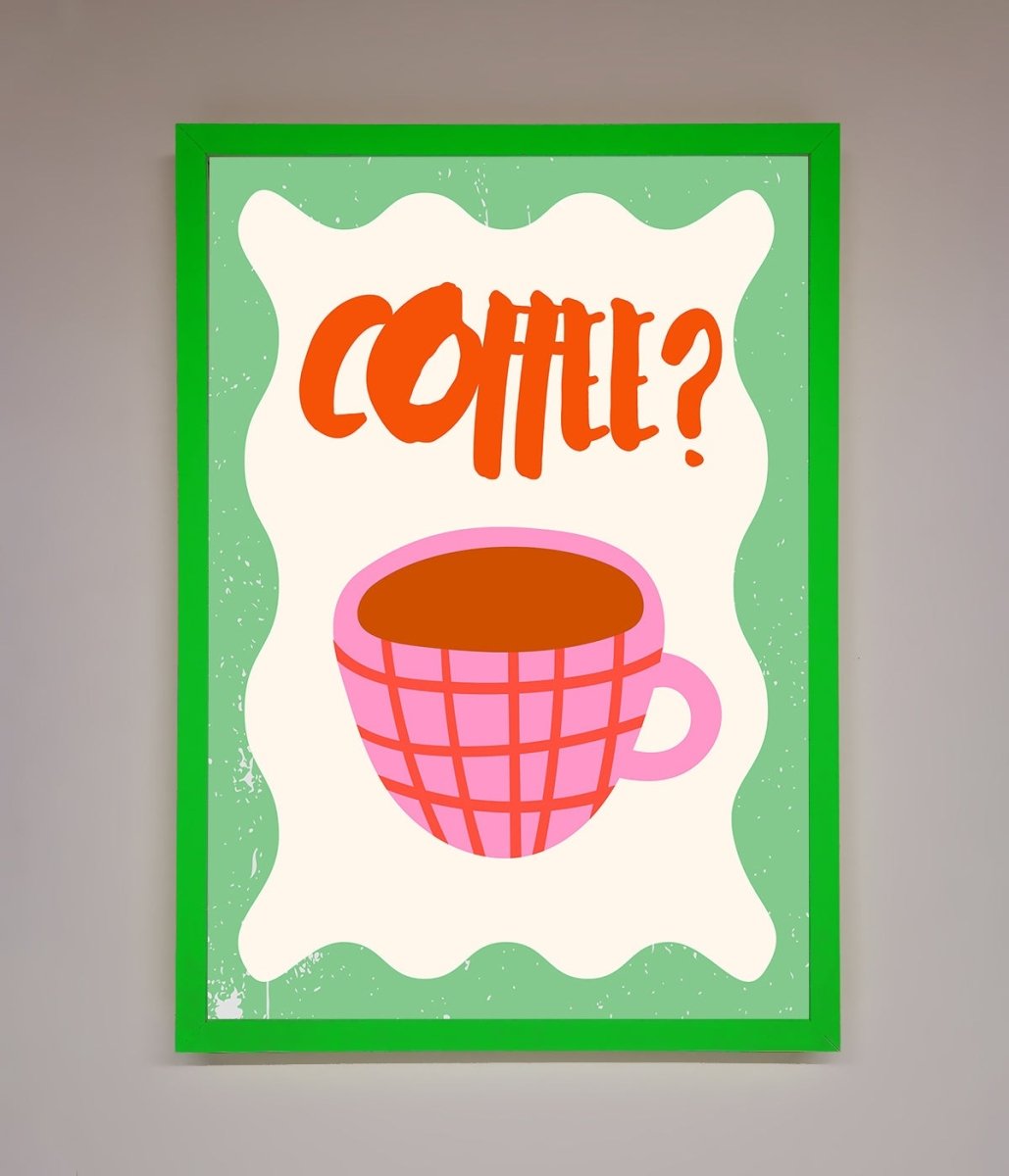 Coffee Pink Mug Framed Wall Art