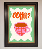 Coffee Pink Mug Framed Wall Art