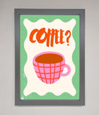 Coffee Pink Mug Framed Wall Art