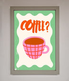 Coffee Pink Mug Framed Wall Art