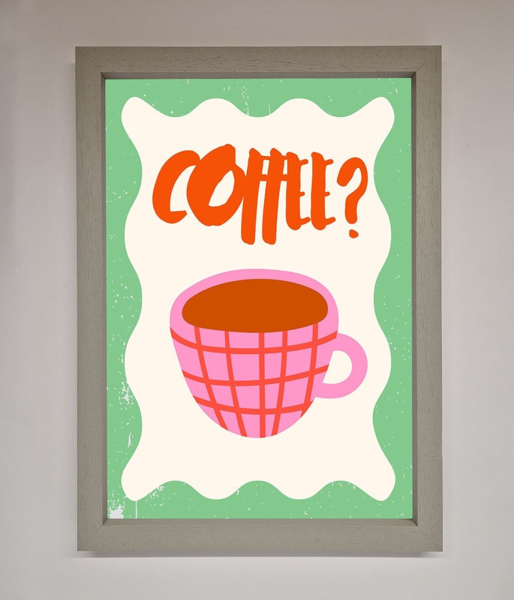 Coffee Pink Mug Framed Wall Art