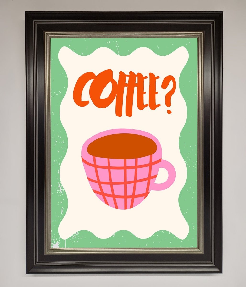 Coffee Pink Mug Framed Wall Art