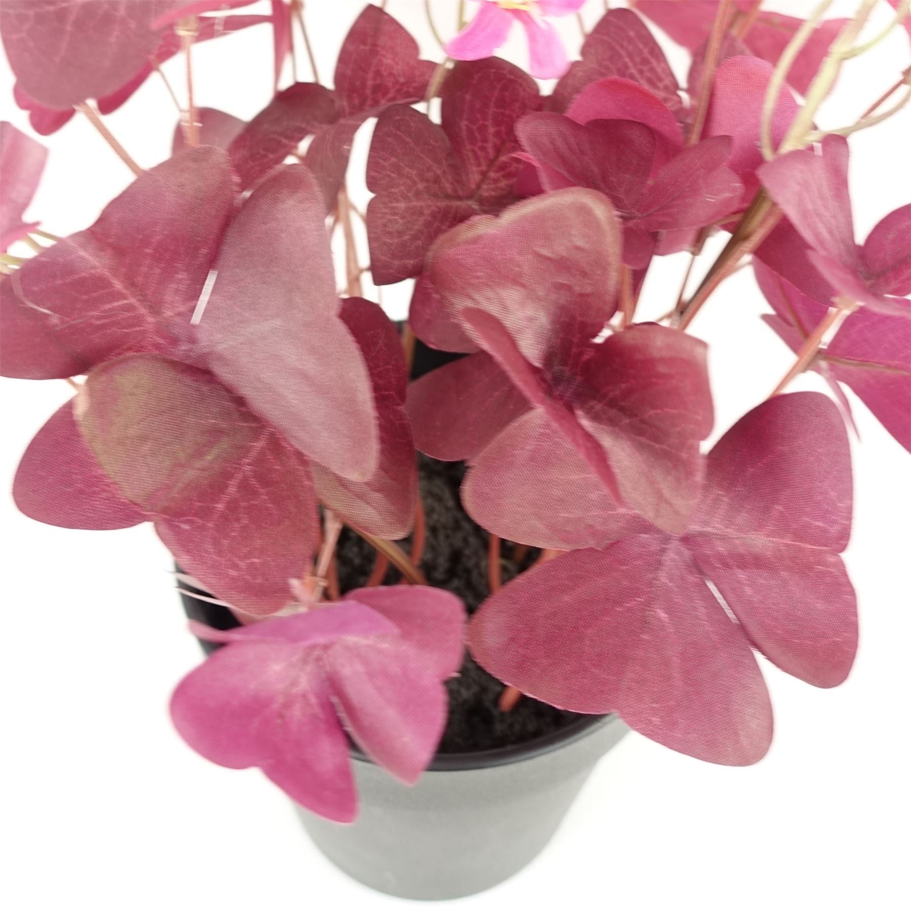 30cm Artificial Plant Purple Shamrock Pink Flowers-1