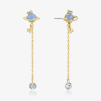 Moonstone saturn dangle earrings-0