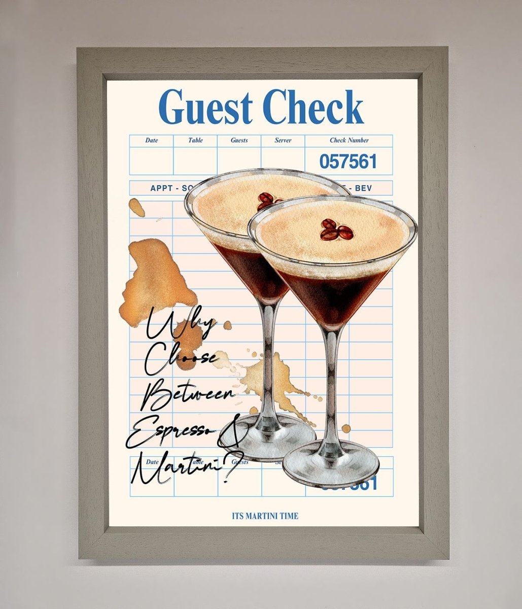 Espresso Martini Framed Wall Art