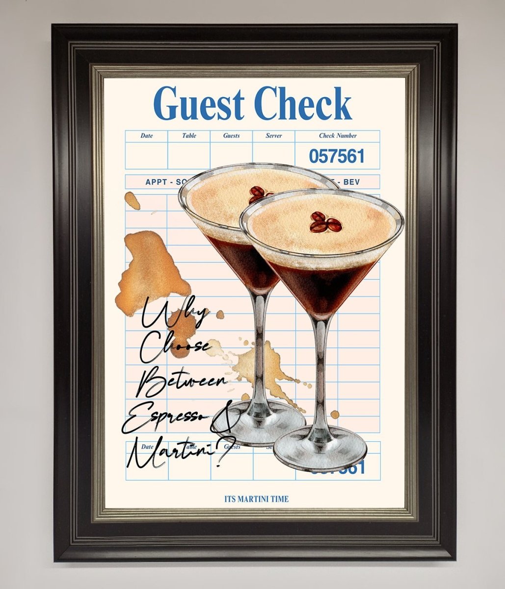 Espresso Martini Framed Wall Art