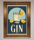Gin Illustration Framed Poster